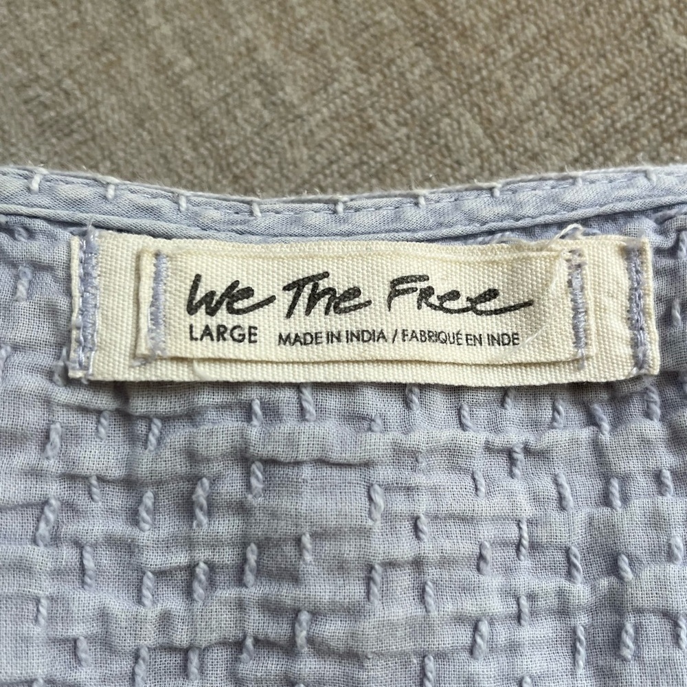 Free People Lilac Colored Cool Meadow Top. Women’s Size L. - Picture 11 of 13